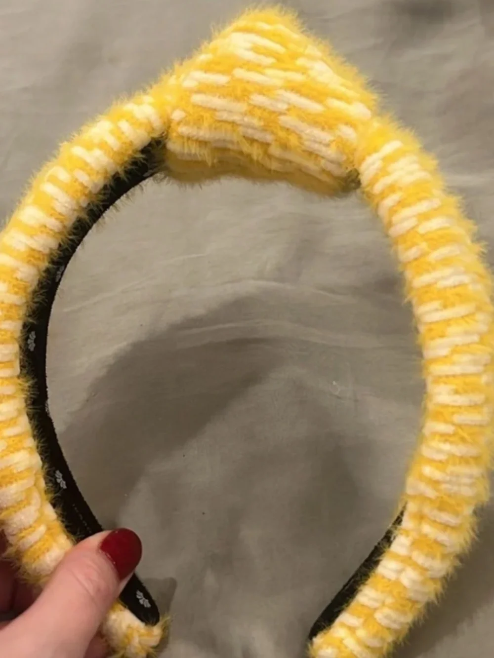 LELE SADOUGHI madison knotted fuzzy yellow headband NEW